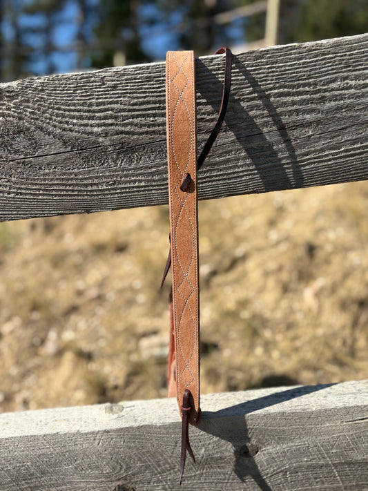 Split Ear Roughout Headstall w/ Gunslinger Stitch