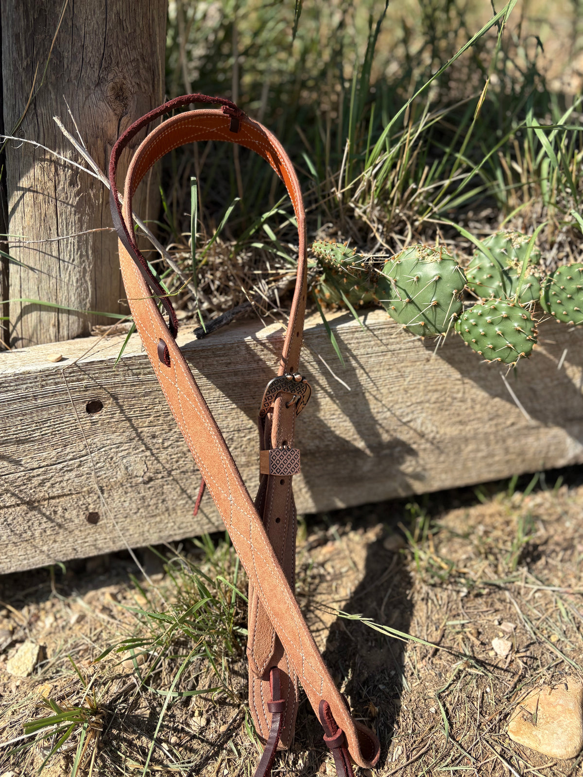 Split Ear Roughout Headstall w/ Gunslinger Stitch