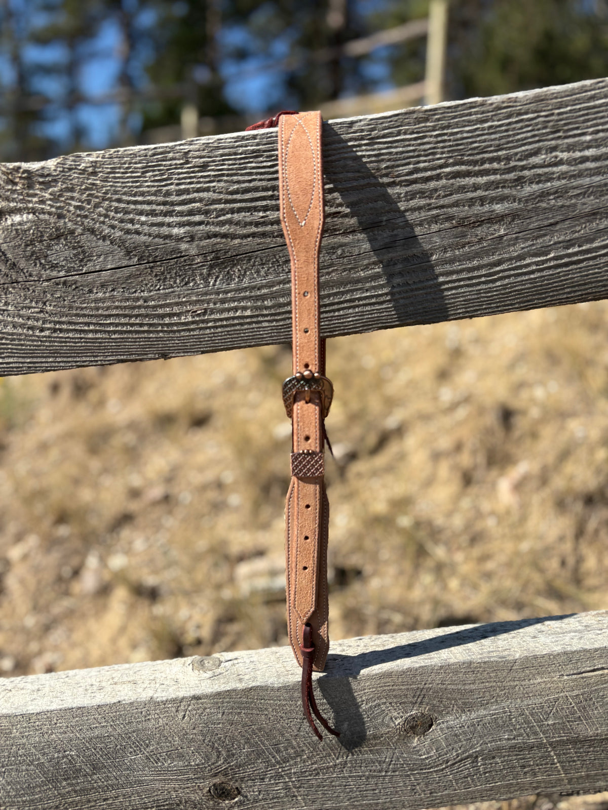 Split Ear Roughout Headstall w/ Gunslinger Stitch