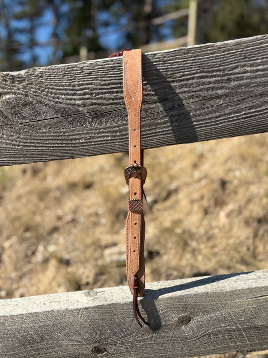 Split Ear Roughout Headstall w/ Gunslinger Stitch